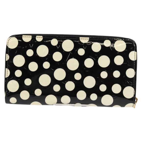 LOUIS VUITTON Vernis Yayoi Kusama Zippy Wallet White Black - Picture 3 of 16